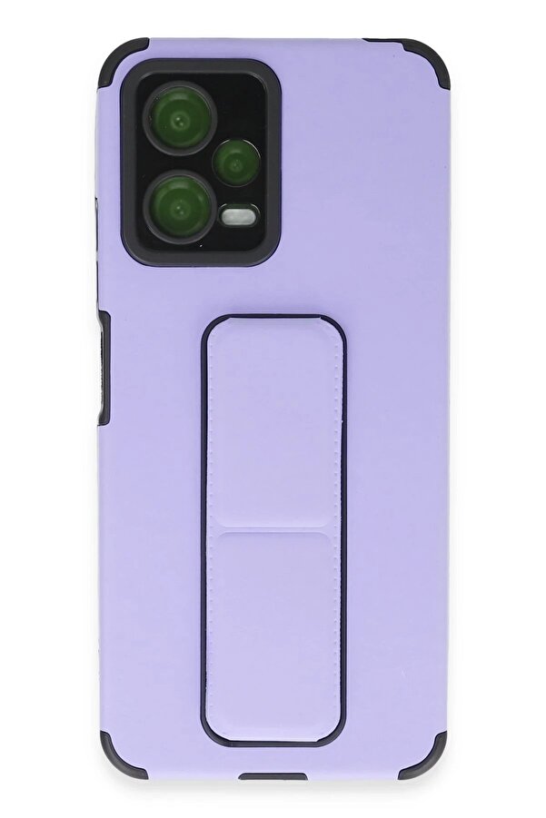 Xi̇aomi̇ Poco X5 5G Kılıf Mega Standlı Si̇li̇kon - Li̇la - Dropx7238-1771