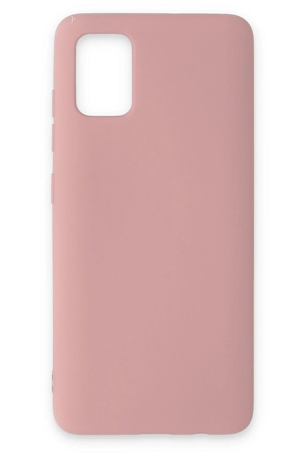CepteToptan Samsung Galaxy A51 Kılıf Nano içi Kadife Silikon - Pudra - DROPX2314-7272