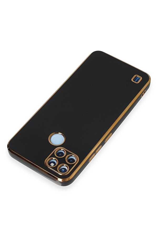 Realme C25Y Kılıf Volet Si̇li̇kon - Si̇yah - Dropx1618-5968