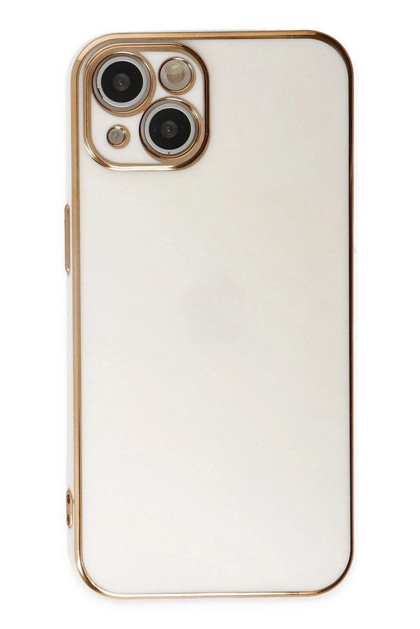 İphone 14 Kılıf Volet Si̇li̇kon - Beyaz - Dropx8486-4628