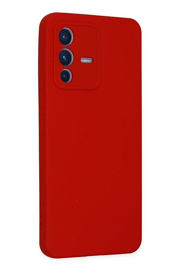 Vi̇vo V23 5G Kılıf Nano İçi̇ Kadi̇fe Si̇li̇kon - Kırmızı - Dropx4979-3692