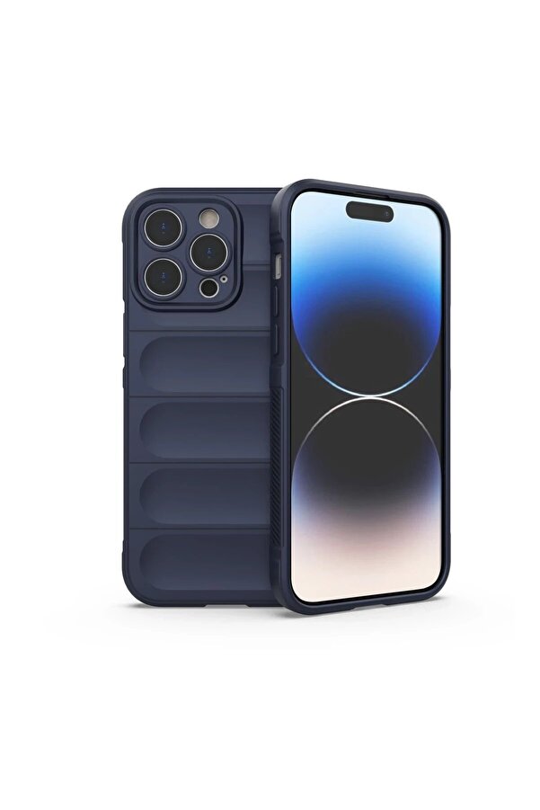 İphone 15 Pro Max Kılıf Opti̇mum Si̇li̇kon - Laci̇vert - Dropx2626-5020