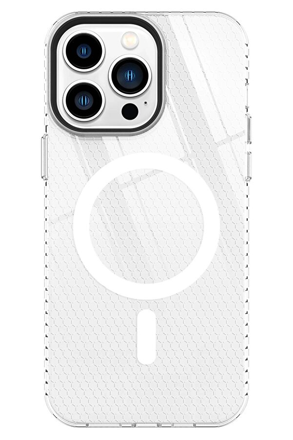 CepteToptan iPhone 14 Pro Kılıf Beta Magneticsafe Silikon - Şeffaf - DROPX2692-1253