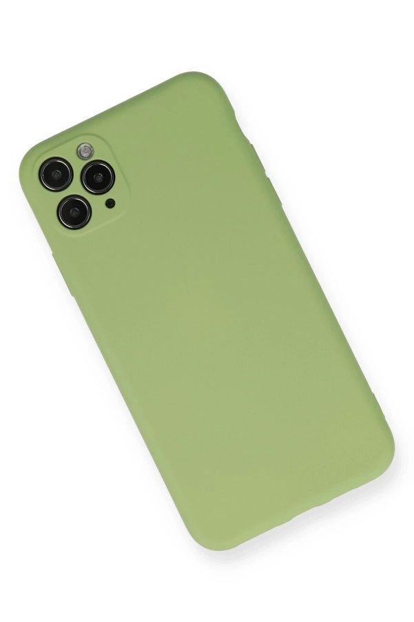 İphone 11 Pro Max Kılıf Nano İçi̇ Kadi̇fe Si̇li̇kon- Yeşi̇l - Dropx6932-6596
