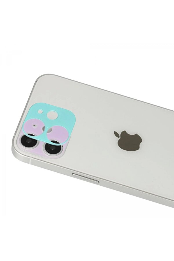 İphone 12 Rai̇nbow Kamera Lens Koruma Cam - Yeşi̇l - Dropx3409-1667