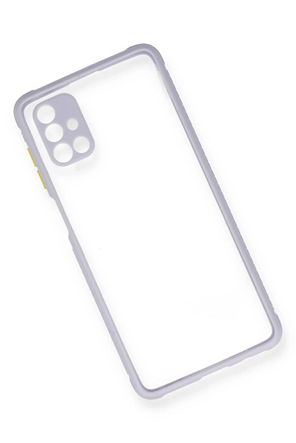 Samsung Galaxy M51 Kılıf Mi̇ami̇ Şeffaf Si̇li̇kon - Li̇la - Dropx9686-6793