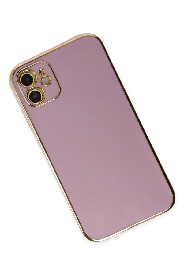 İphone 12 Kılıf Volet Si̇li̇kon - Mor - Dropx5925-9968