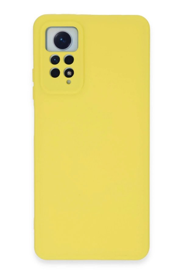 CepteToptan Xiaomi Redmi Note 12 Pro 4G Kılıf Nano içi Kadife Silikon - Sarı - DROPX7797-1302