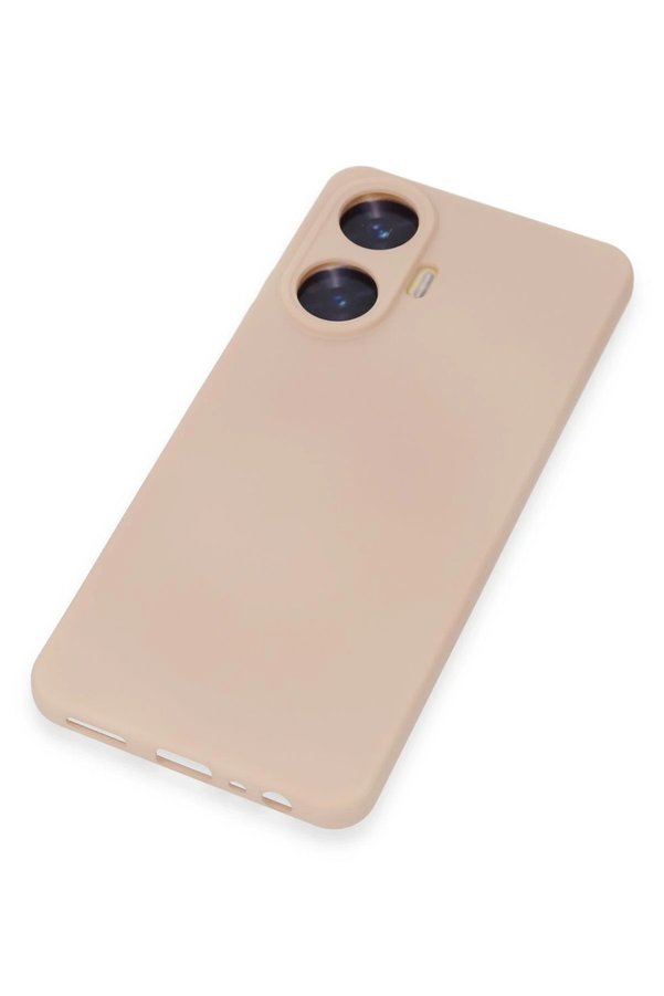 Realme C55 Kılıf Nano İçi̇ Kadi̇fe Si̇li̇kon - Pudra - Dropx3219-6284
