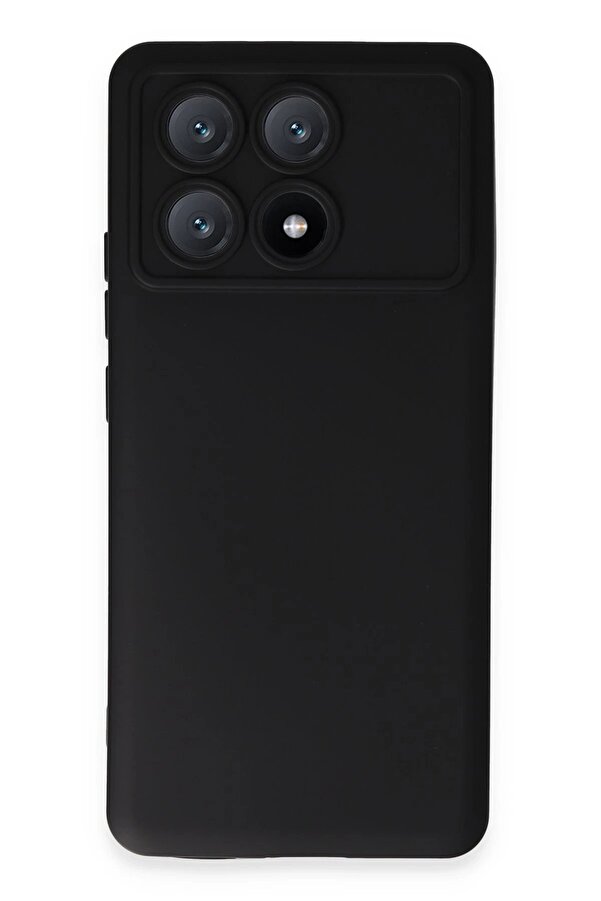 Xi̇aomi̇ Poco X6 Pro Kılıf Nano İçi̇ Kadi̇fe Si̇li̇kon - Si̇yah - Dropx5220-5866