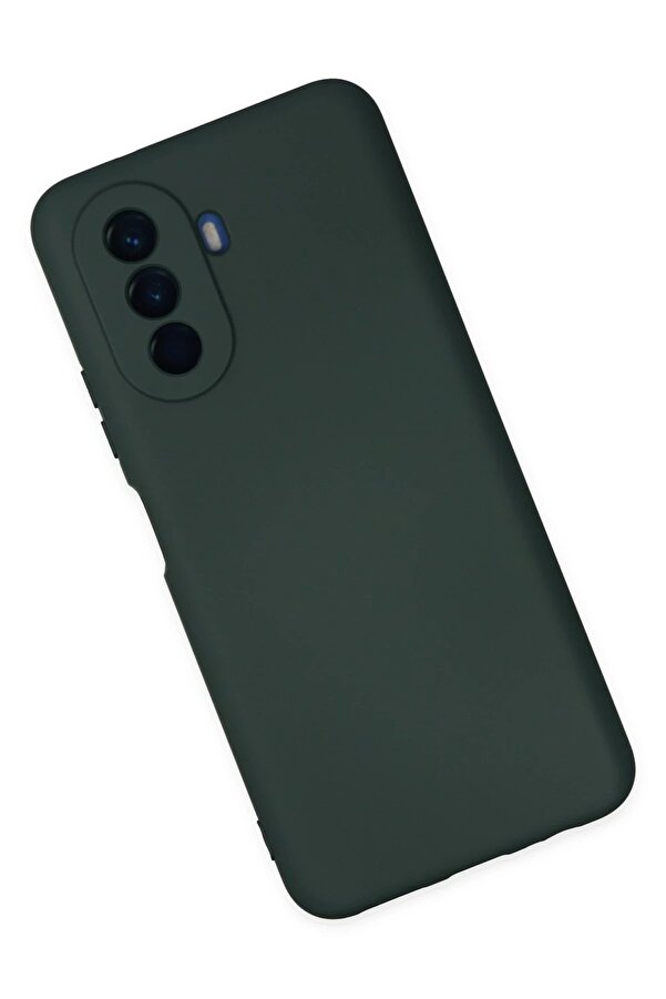 Huawei̇ Nova Y70 Kılıf Nano İçi̇ Kadi̇fe Si̇li̇kon - Koyu Yeşi̇l - Dropx3040-5937