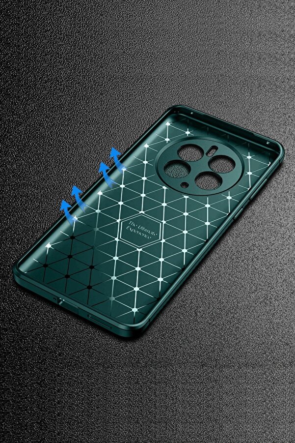 Realme 12 Pro Plus Kılıf Auto Focus Karbon Kapak - Koyu Yeşi̇l - Dropx4926-5317