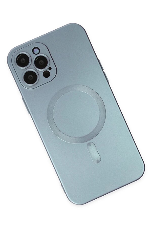 İphone 12 Pro Max Kılıf Moshi̇ Lens Magneti̇csafe Si̇li̇kon - Si̇erra Blue - Dropx8216-9987
