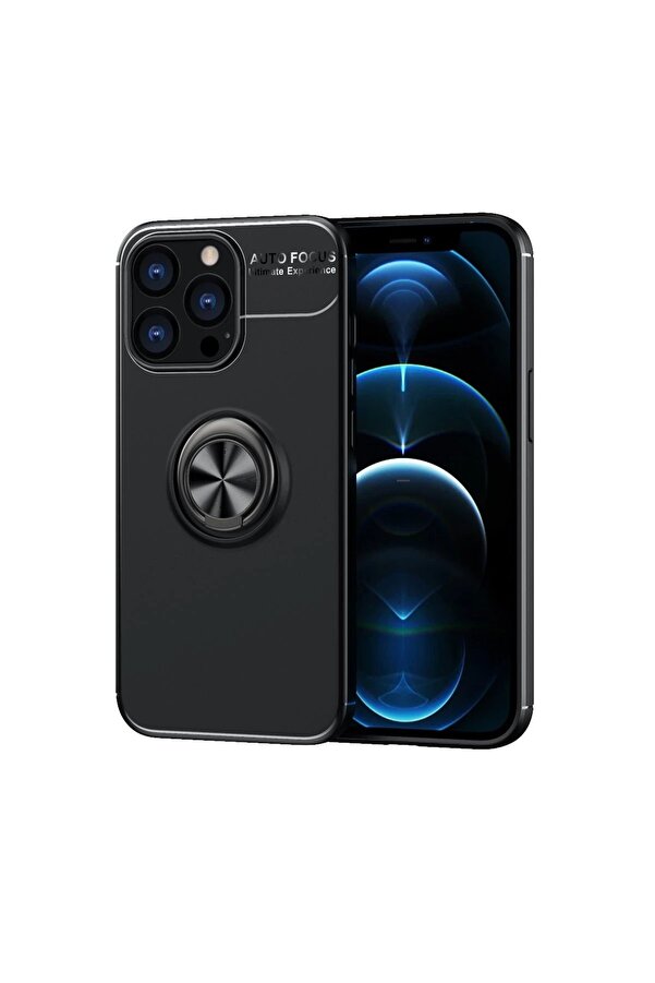 İphone 13 Pro Kılıf Range Yüzüklü Si̇li̇kon - Si̇yah - Dropx3449-7219