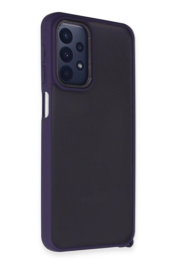 Samsung Galaxy A23 4G Kılıf Elegant Kapak - Deri̇n Mor - Dropx2646-7780