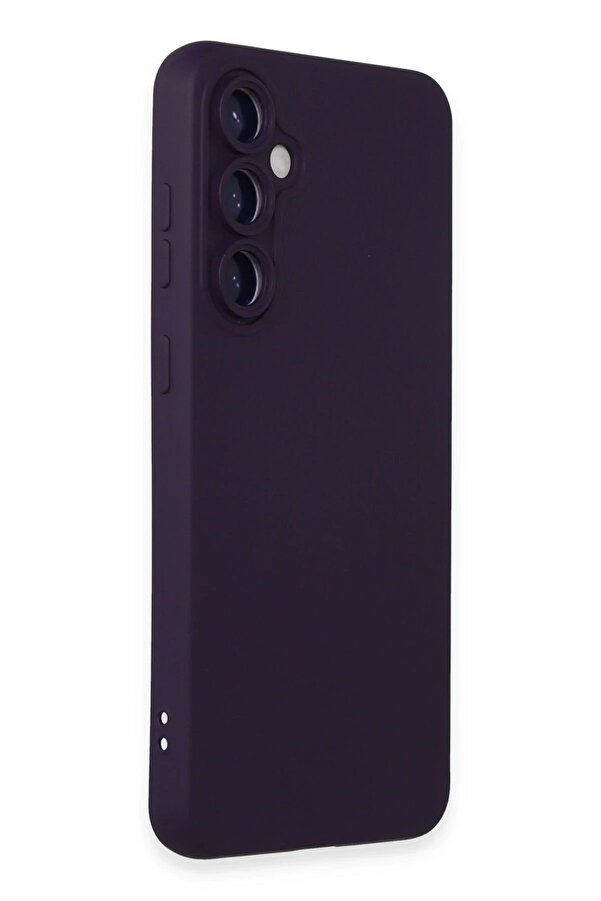Samsung Galaxy S24 Kılıf Nano İçi̇ Kadi̇fe Si̇li̇kon - Mor - Dropx4029-2748