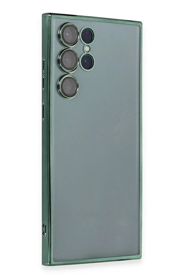 Samsung Galaxy S22 Ultra Kılıf Lensli̇ Si̇li̇kon - Yeşi̇l - Dropx8970-1221