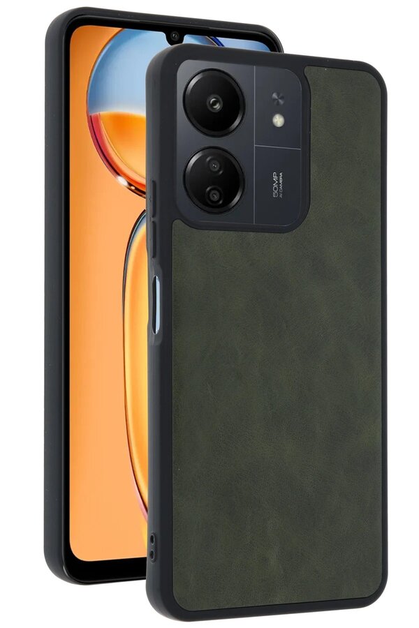 CepteToptan Xiaomi Redmi 13C Kılıf Aras Deri Kapak - Açık Yeşil - DROPX4894-9904