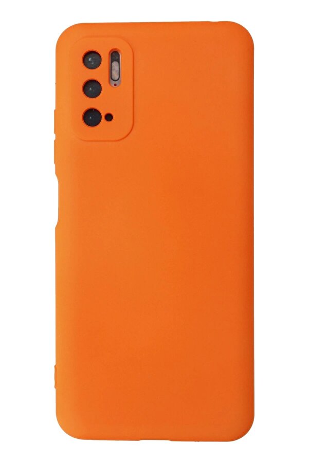 Xi̇aomi̇ Redmi̇ Note 10 5G Kılıf Nano İçi̇ Kadi̇fe Si̇li̇kon - Turuncu - Dropx9539-8119