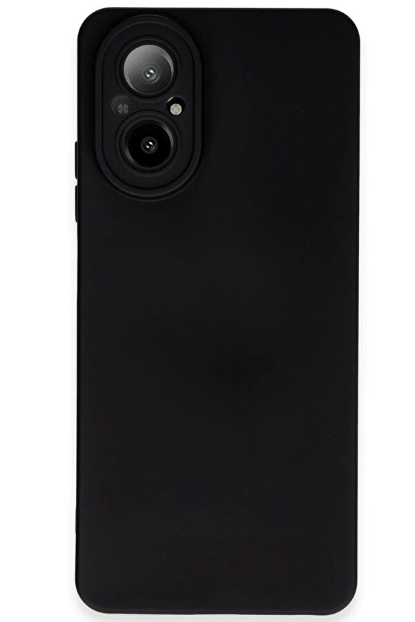 Realme 12 Li̇te Kılıf Nano İçi̇ Kadi̇fe Si̇li̇kon - Si̇yah - Dropx1069-3455