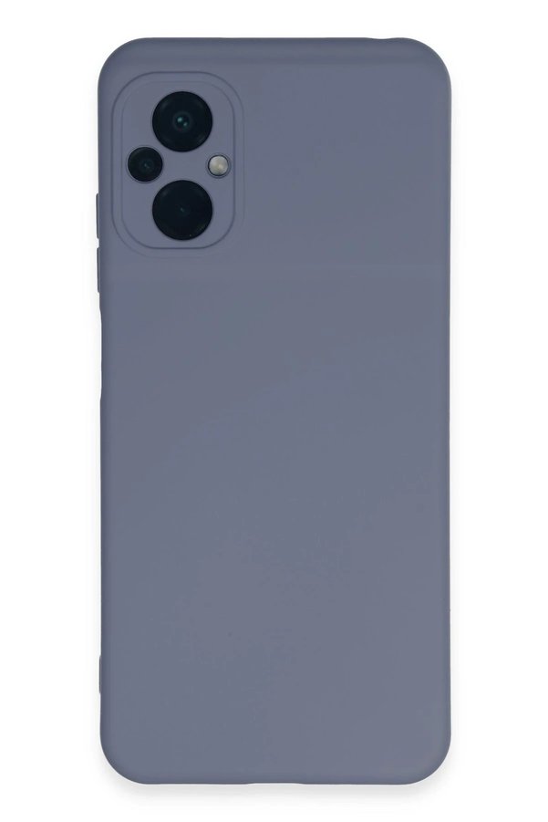 CepteToptan Xiaomi Poco M5 Kılıf Nano içi Kadife Silikon - Gri - DROPX9952-2205