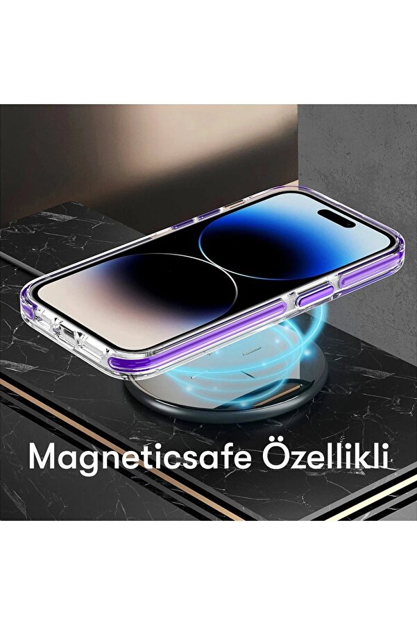 İphone 15 Bella Magsafe Kapak - Deri̇n Mor - Dropx9538-8005