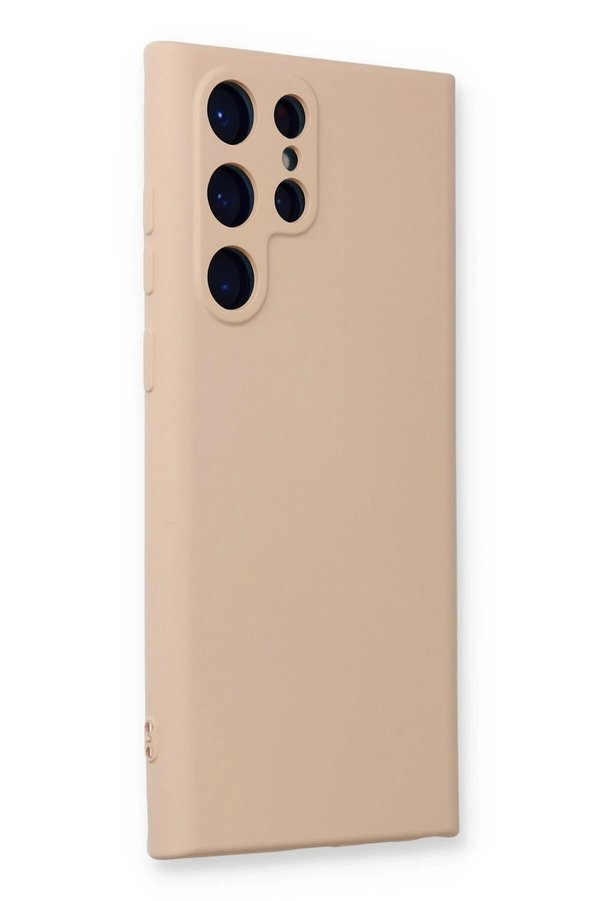 Galaxy S24 Ultra Kılıf Nano İçi̇ Kadi̇fe Si̇li̇kon - Pudra - Dropx6468-4089 Uyumlu
