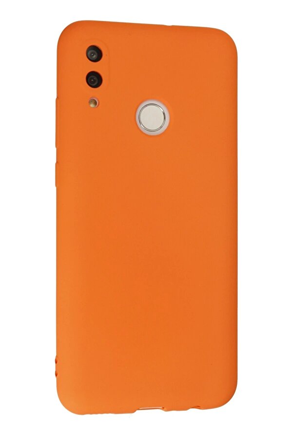 Huawei̇ P Smart 2019 Kılıf Nano İçi̇ Kadi̇fe Si̇li̇kon - Turuncu - Dropx2849-9245