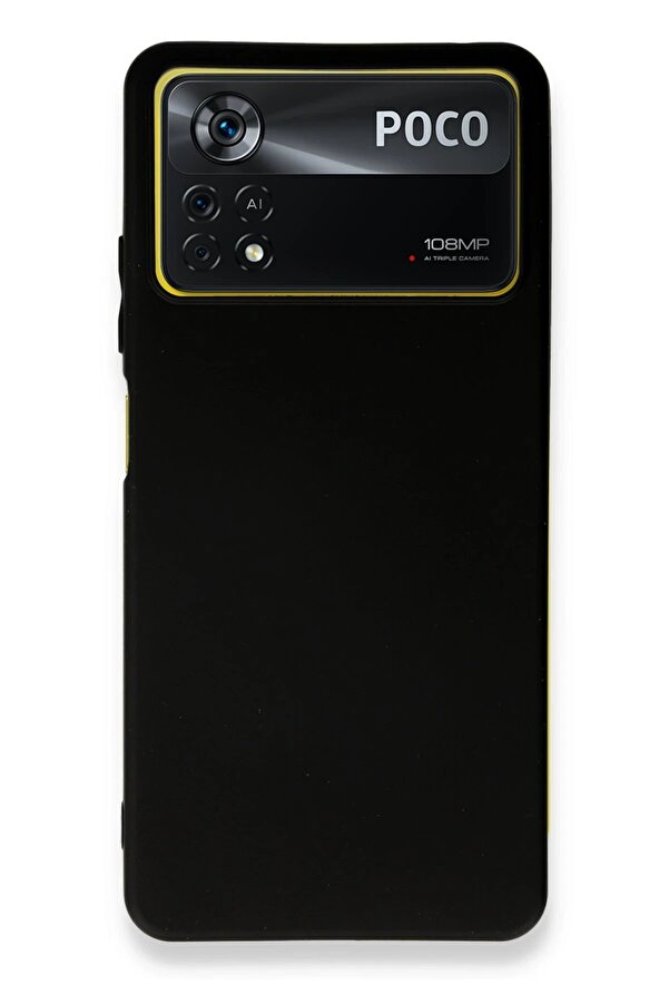 Xi̇aomi̇ Poco X4 Pro 5G Kılıf Fi̇rst Si̇li̇kon - Si̇yah - Dropx8056-2740