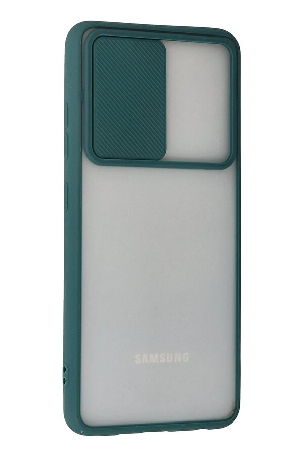 Samsung Galaxy A32 Kılıf Palm Buzlu Kamera Sürgülü Si̇li̇kon - Yeşi̇l - Dropx3258-9828
