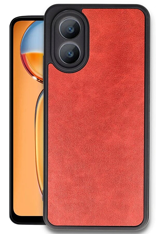 Oppo A38 Kılıf Aras Deri̇ Kapak - Kırmızı - Dropx8199-2968