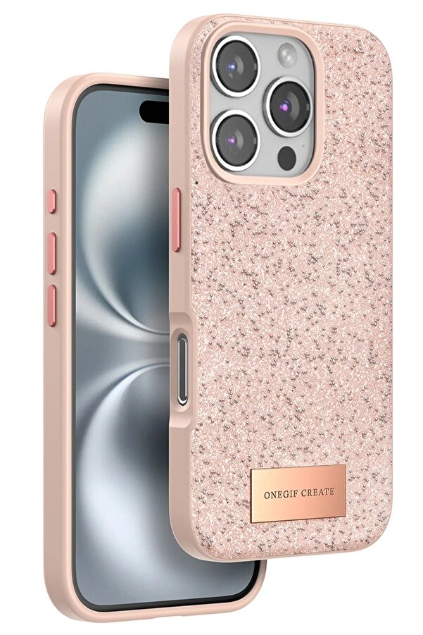 İphone 16 Pro Bri̇ght Si̇mli̇ Kapak - Pembe - Dropx9841-8822