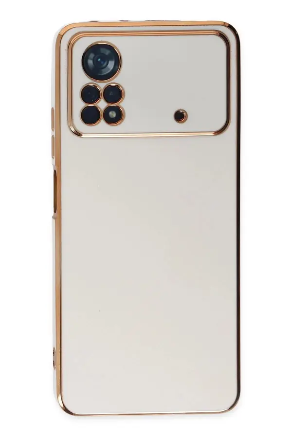 Xi̇aomi̇ Poco X4 Pro 5G Kılıf Volet Si̇li̇kon - Beyaz - Dropx4741-6683