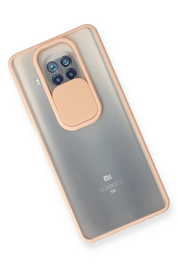 Xi̇aomi̇ Mi̇ 10T Li̇te Kılıf Palm Buzlu Kamera Sürgülü Si̇li̇kon - Pembe - Dropx6117-7056