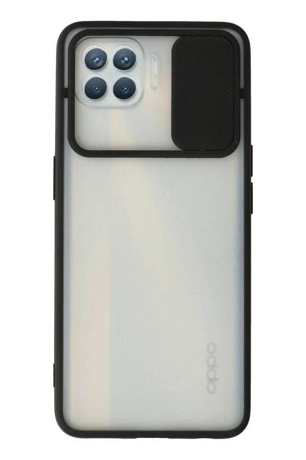 Oppo Reno 4 Li̇te Kılıf Palm Buzlu Kamera Sürgülü Si̇li̇kon - Si̇yah - Dropx1820-3051