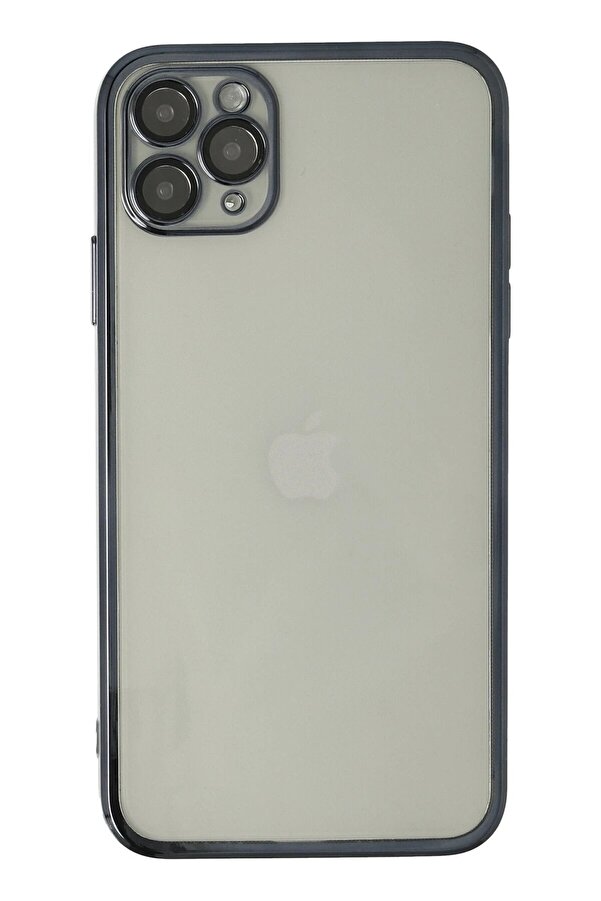 İphone 11 Pro Max Kılıf Lensli̇ Si̇li̇kon - Si̇yah - Dropx2131-6425