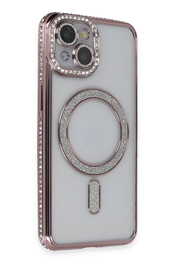İphone 14 Kılıf Joke Si̇mli̇ Magneti̇csafe Kılıf - Pembe - Dropx5300-3138