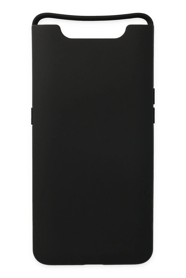 CepteToptan Samsung Galaxy A80 Kılıf Nano içi Kadife Silikon - Siyah - DROPX6461-3339