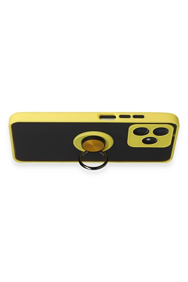 Realme C53 Kılıf Montreal Yüzüklü Si̇li̇kon Kapak - Sarı - Dropx7941-6402