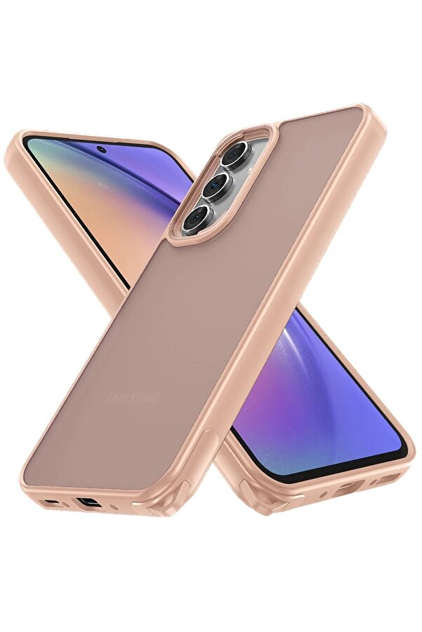 Samsung Galaxy A34 5G Kılıf Elegant Kapak - Pudra - Dropx6770-8675