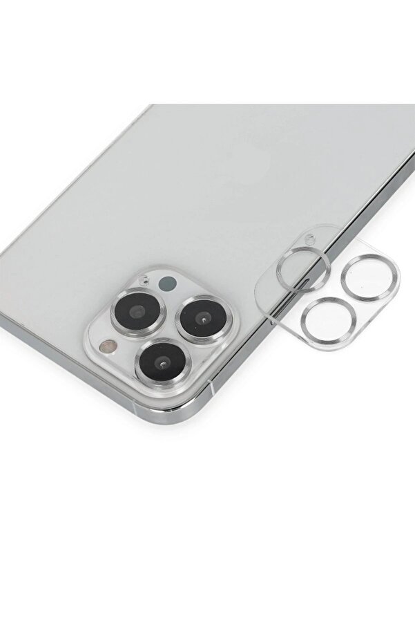 İphone 14 Pro Max Band Metal Kamera Lens - Gümüş - Dropx1273-1641