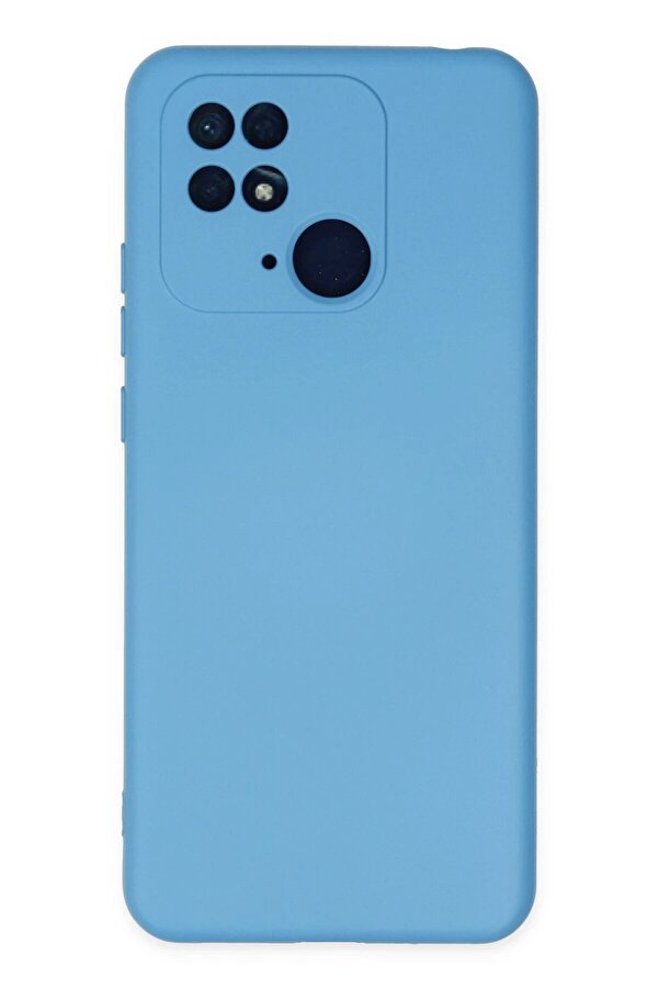 Xi̇aomi̇ Redmi̇ 10C Kılıf Nano İçi̇ Kadi̇fe Si̇li̇kon - Mavi̇ - Dropx1905-7838