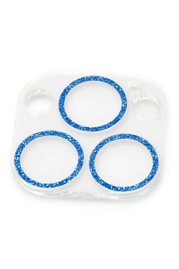 İphone 13 Pro Max Shi̇ne Kamera Lens Koruma Cam - Mavi̇ - Dropx3862-9743