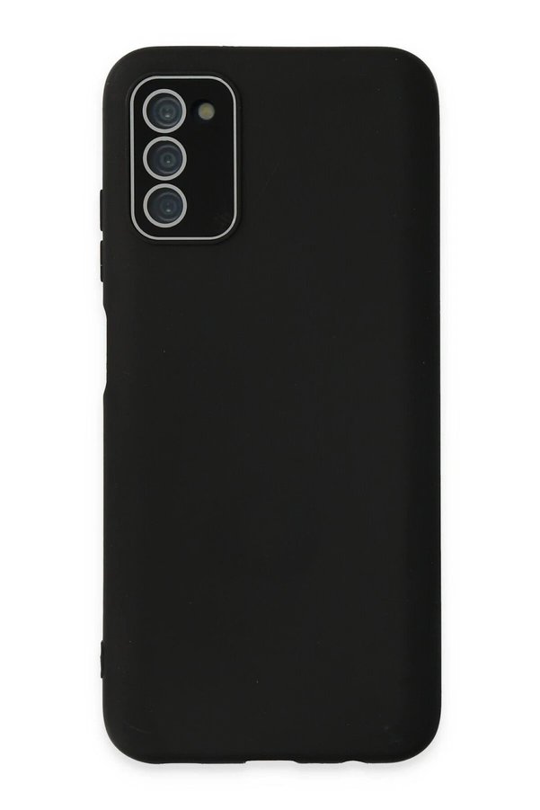 CepteToptan Samsung Galaxy A03S Kılıf Lansman Glass Kapak - Siyah - DROPX4512-1270
