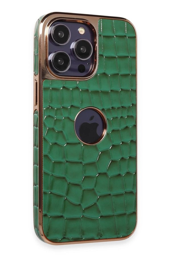 CepteToptan iPhone 14 Pro Max Kılıf Snake Kapak - Koyu Yeşil - DROPX2078-1047