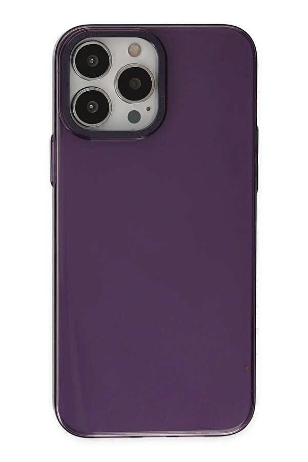 İphone 13 Pro Max Kılıf Anka Pc Sert Metal Kapak - Mor - Dropx2949-9377