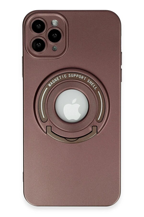 İphone 12 Pro Kılıf Lukka Magneti̇csafe Kapak - Kahverengi̇ - Dropx3306-1341