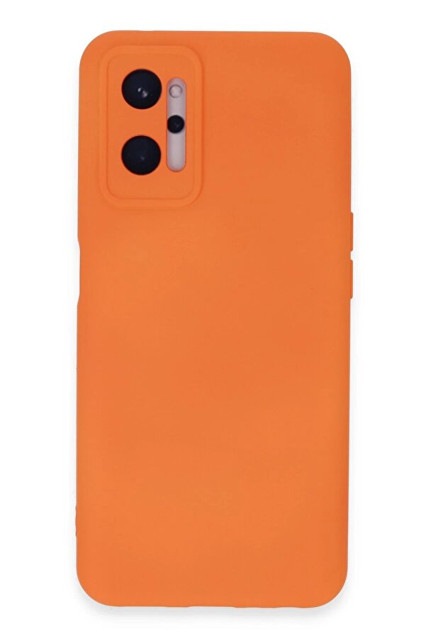 Realme 9İ 4G Kılıf Nano İçi̇ Kadi̇fe Si̇li̇kon - Turuncu - Dropx8701-9256