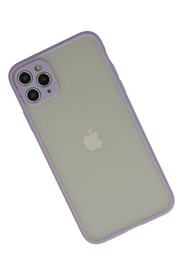 İphone 12 Pro Kılıf Montreal Si̇li̇kon Kapak - Mor - Dropx4713-8001