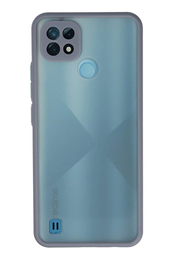 Realme C21 Kılıf Montreal Si̇li̇kon Kapak - Gri̇ - Dropx4929-1943
